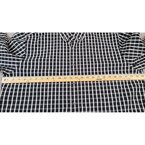 Bugatchi Classic Fit Shirt Mens  BLACK/WHITE  Dress‎ Button Up Long Sleeve - Picture 7 of 11
